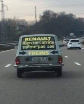 RENAULT, nada lo detiene, ni siquiera los FRENOS